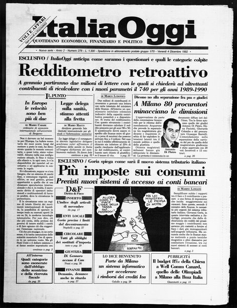 Italia oggi : quotidiano di economia finanza e politica